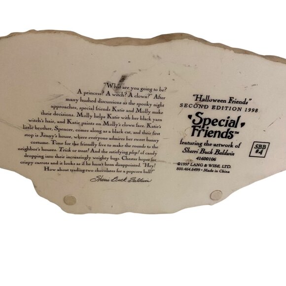 Lang "Halloween Friends" 2nd Ed 1998 Resin Figurines Trick or Treat Costume READ - Picture 6 of 10